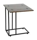 Jamestown Extendable C-Shaped Side End Table, 12"-24"W x 23"H x 19"D Walnut, New