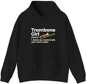 [X.Style] Trombone Girl Definition Trombone Player ds046 Hoodie Black XL