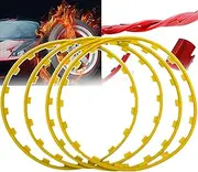 Rim Protectors(4 Pack/16~20inch), Nylon Trim Rings, Easy to Clean+easy to Install, Anti-crack/not Easily Deformed/Resistant to Minor Scratches, Car/Truck Universal,16inch,Yellow