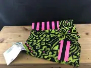 NWT VINTAGE BOYS RETRO CREDENTIALS SWIM SHORTS/TRUNKS SZ 5-6 BLACK/GREEN PINK