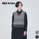 女美麗諾羊毛緹花織紋V領背心【MUJI 無印良品】