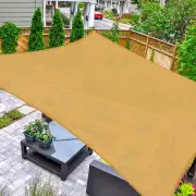 Sun Shade Sail Rectangle 10' X 10' UV Block Canopy for Patio Backyard Lawn Garde