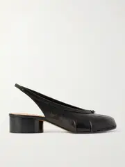 [Maison Margiela] Maison Margiela - Tabi Split-toe Leather Slingback Pumps - Black - IT38 IT 38 Black