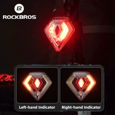 Bicycle Night Riding Lights Smart Sensor Remote Control Turning Tail Lights