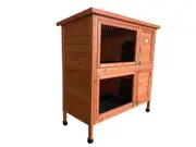 YES4PETS Large Double Wooden Pet Rabbit Hutch Guinea Pig Ferret Cage