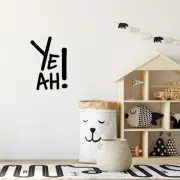 Yeah! - Black 24" x 16.5" Wall Art Decal Vinyl Sticker