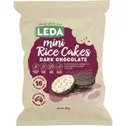 Leda Mini Rice Cakes Dark Chocolate 60g (Pack of 6)