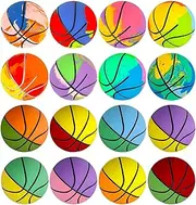 ZCOINS 16 Pcs Rubber Bouncy Balls Handballs Bulk for Kids, 6CM Mini Basketball Bouncy Hand Balls for Kids Party Favors, Party Bag Fillers, Outdoor Playground Game Activities, Children Gifts