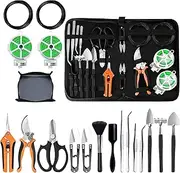 Bonsai Tree Kit Bonsai Tools Set Succulent Kit Garden Hand Tool Set Include Pruning Shears, Carbon Steel Bonsai Scissors, Bonsai Starter Kit Gardening (20 PCS)