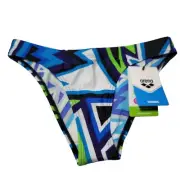 Arena Swimming Brief Womens Size 30 Tulum Bottom Blue Geometric Swimwear NEW NWT