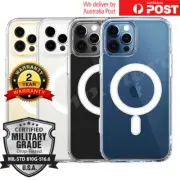 For iPhone Mag Safe 14 Pro Max 13 12 11 Case Clear Magnetic Shock Hard Cover