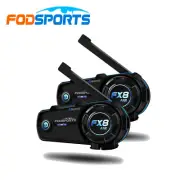 1000M BT 5.0 Intercom Motorcycle Headset Bluetooth Helmet Interphone FM 2 Riders
