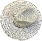 [FRCOLOR] Classic Wide Brim Sun Hat for Men Breathable Quick Drying Woven Straw Bucket Hat for Summer Beach Outdoor Activities and Travel Lightweight Space Saving Design Khaki