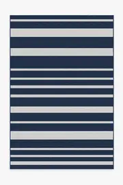 185' x 275' | Machine Washable Runner Rug | Kid & Pet Friendly | Indoor Rug | Sailmaker Stripe Blue Outdoor Rug | Ruggable