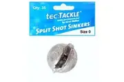 35pc Jarvis Walker 0 Split Shot Sinkers Pre Packed 0 Split Shot Fishing Sinkers