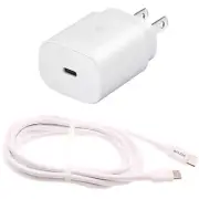 For Samsung Galaxy A54 5G/A53 5G/A52 5G - PD Type-C 25W Fast Home Charger 10ft