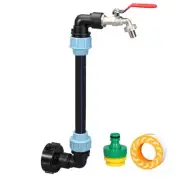 Adjustable IBC Gooseneck Outlet Tap Kit 3/4 for Rainwater For Tank Adapter