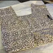 Nic + Zoe multicolor leopard animal print skinny ankle pants Size 16