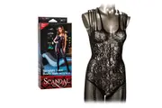 Scandal Strappy Lace Body Suit Plus Size - 10.25 x 4.5 x 2(in) / 26 x 11. / Black