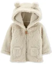 Simple Joys By Carters Baby 12M Hooded Sweater Jacket With Sherpa Lining Unisex