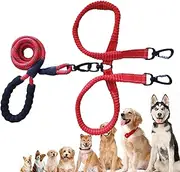 Two Dog Lead,360 Swivel No Twine Double Clip Dog Lead Dog Lead | Two-Headed Comfortable Lead for Large Dogs That Pull, Medium Dogs