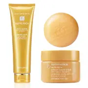 Nutrimetics Gift Set -Body Creme +Bathing Bar +Apricot Sugar Scrub- New RRP $112