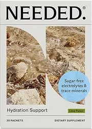 Needed Hydration Support - for Pregnancy, Prenatal, Electrolytes + Trace Minerals, Support Lactation, Reduce Nausea, Magnesium, Chloride, Sodium, Potassium, Trace Mineral Concentrate (Lime)