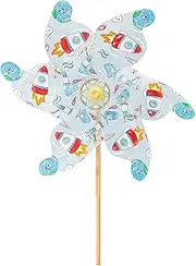 Toy Pinwheel, Handmade Outdoor Windmill, Arts and Craft Activity, Assembly and Color Your Own Wind Spinner for Park, Courtyard, Beach