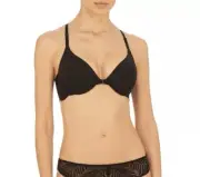 NWT Natori 30DDD Women's Lush Front Close Contour Underwire Bra 728309 Black