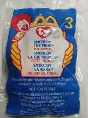 Smoochy The Frog #3 1999 McDonald's Ty Teenie Beanie Babies New Sealed.