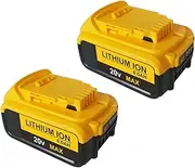 2-Pack for DEWALT 18V XR Li-ion Battery DCB184 DCB182 DCF885 Battery Replacement Pack for Power Tool Cordless Drill