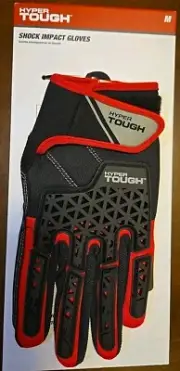 Hyper Tough Shock Impact Multi Purpose Work Glove MEDIUM Touchscreen Compatible