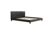 King PU Leather Bed Frame Black