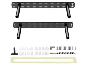 2Pk Floating Shelf Bracket Heavy Duty, (16"X8"X1.5") Black Brand New