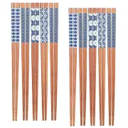 Antner 10 Pairs Natural Bamboo Chopsticks Japanese Style Reusable Chop Sticks...