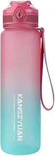 Sports Water Bottle, Tritan Material, Leakproof, 650ML, Ideal for Gym, Fitness, Office (Gradient Red)