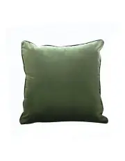 [SOGA] 45cm Subtle Foliage Velvet Square Throw Pillow in Army Green