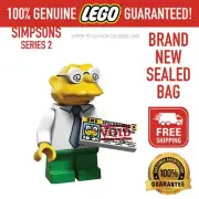 Lego Minifig Simpsons Series 2- Hans Moleman- New Sealed Bag Free Shipping