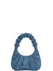 [JW PEI] Gabbi Denim Ruched Hobo Handbag