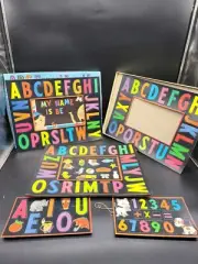 Vintage Flannel Board Complete Set 100+ Piece Activity ABC Numbers RARE NEW