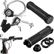WOONEKY 1Set Bicycle Twist with Handle Grips Speed Control for Mountain Bikes Replacement Accessory Kit for Easy DIY Installation