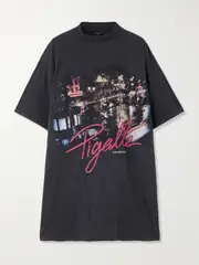 [Balenciaga] Balenciaga - Printed Cotton-jersey T-shirt - Black - 2 2 Black