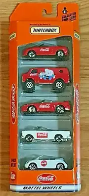 Matchbox Coke 5 pack gift set Coca-Cola Mattel Wheels Diecast 1/64 1:64 Unopened