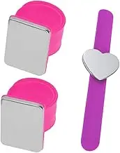 SEWACC 3pcs Silicone Magnetic Wrist Strap Comfortable Pin Holder with Unique Square Heart Design for Seamstress Sewing Enthusiasts Easy to Wear and Stylish