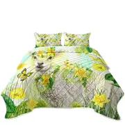 Yellow Spring Sweet Daffodil Lamb Coverlet
