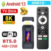 8K WIFI 6 Android 13 TV Stick 5G Bluetooth HDR TV Box Streaming Media Player