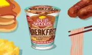 1 Breakfast Flavored Cup Noodles Ramen Soup Packs Maple Syrup, Egg, Sausage