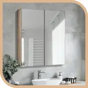 Simplus Bathroom Mirror Cabinet Vanity Cupboard Wall Mounted with Storage Cupboard 600mm