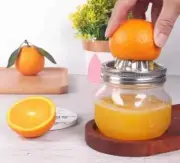 2PCS Manual Juicer, Mason Jar Stainless Steel Juicer Lid, Citrus Reamer for Wide