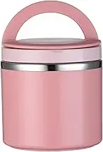 Insulated Food Container 1000ml Stainless Steel Double Walled Vacuum Food Flask with Handle Leak-Proof Reusable Soup Flask for School or Outdoor Activities-